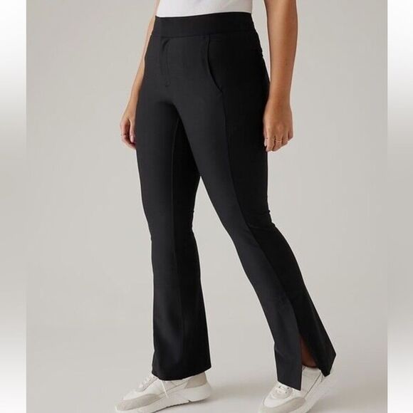 NWT Athleta Black Stellar Flare Trouser Pant Sz 4 #486208 - Picture 2 of 16